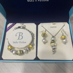 Bella Perlina Set: Bracelet, Necklace and Earrings